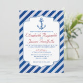 Anchor Nautical Wedding Invitations Kaart (Staand voorkant)