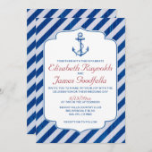 Anchor Nautical Wedding Invitations Kaart (Voorkant / Achterkant)