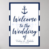 Anchor | Nautical Wedding | Welkom Poster (Voorkant)