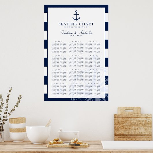 Anchor | Nautical Wedding | Zitschaart Poster (Keuken)