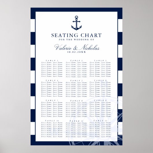Anchor | Nautical Wedding | Zitschaart Poster (Voorkant)