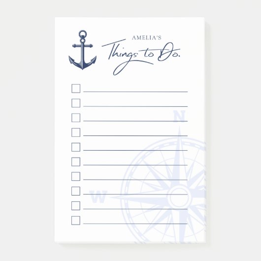 Anchor | Nautisch geacht | Aangepaste lijst met na Post-it® Notes (Voorkant)