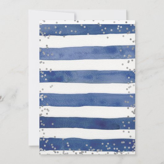 Anchor Navy Blue en Silver Stripes Het is een jong Kaart (Achterkant)