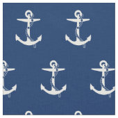Anchor Navy Blue White | Mariene Stof (Close Up)