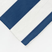 Anchor Navy Blue White Stripes Fleece Deken (Hoek)