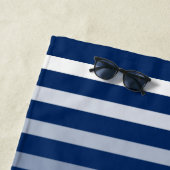 Anchor Oars familienaam Beach House Navy Blue Strandlaken (In situ)