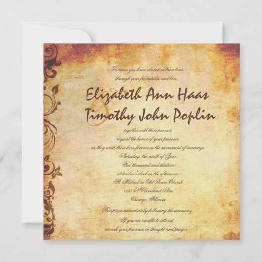 Anchor of Love Wedding Invitation Kaart (Achterkant)