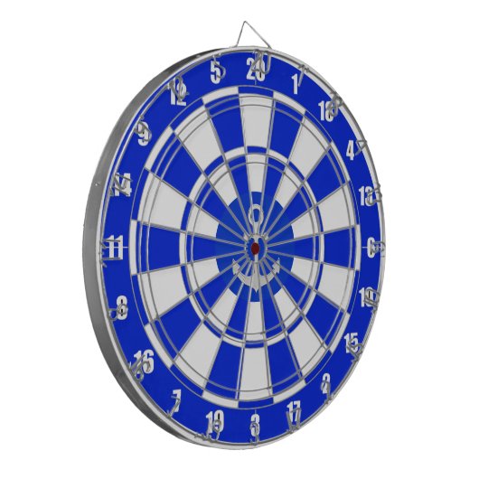Anchor op Blue and White Dart Board Dartbord (Voorkant Links)