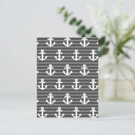 Anchor Pattern Briefkaart (Staand voorkant)