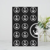 Anchor Pattern Briefpapier (Staand voorkant)