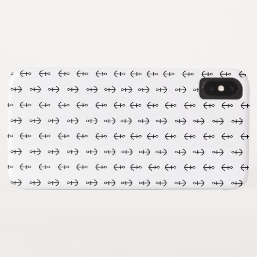 Anchor Pattern Case-Mate iPhone Case (Achterkant (horizontaal))