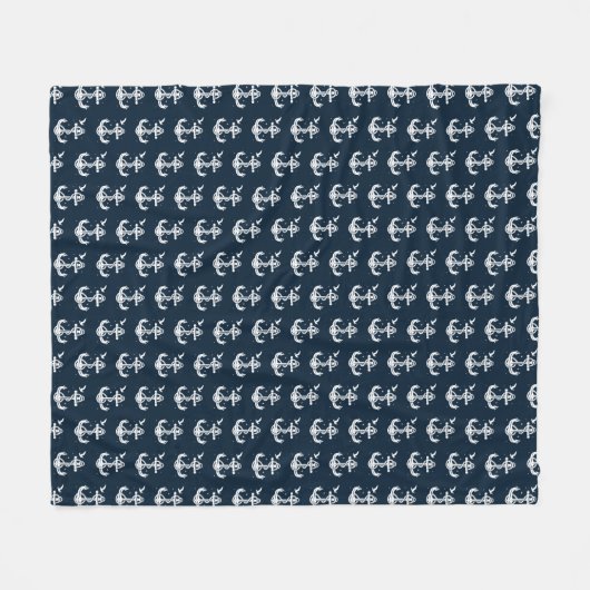 Anchor Pattern Fleece Blanket (medium) (Voorkant (Horizontaal))