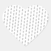 Anchor Pattern Hart Sticker (Voorkant)