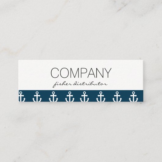 Anchor Pattern Mini Visitekaartje (Voorkant)