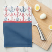 Anchor Pattern Theedoek (Quarter Fold)