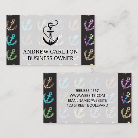 Anchor Pattern Visitekaartje (Voorkant / Achterkant)