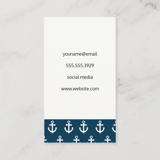 Anchor Pattern Visitekaartje (Achterkant)