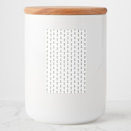 Anchor Pattern Voedselcontainer Etiket (Voorkant)