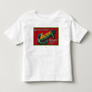 Anchor Pear Crate LabelYakima, WA Kinder Shirts