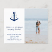 Anchor Photo Nautical Budget Wedding Save the Date (Voorkant)