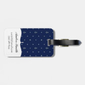 Anchor Polka Dots Pattern Bagagelabel (Achterkant horizontaal)