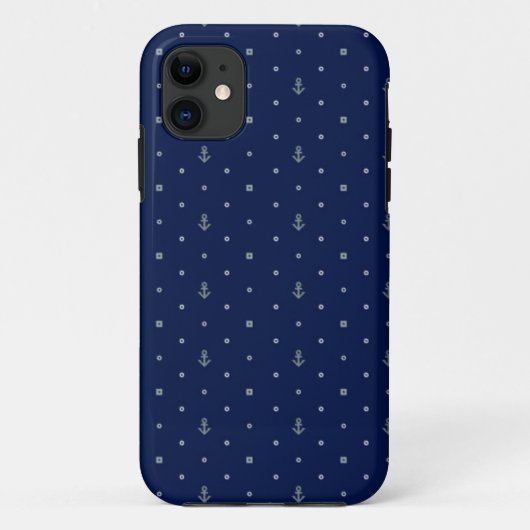 Anchor Polka Dots Pattern Case-Mate iPhone Case (Achterkant)