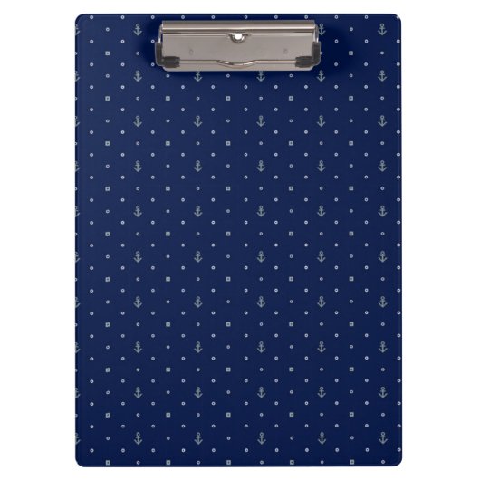 Anchor Polka Dots Pattern Klembord (Voorkant)