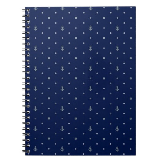 Anchor Polka Dots Pattern Notitieboek (Voorkant)