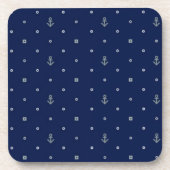Anchor Polka Dots Pattern Onderzetter (Voorkant)