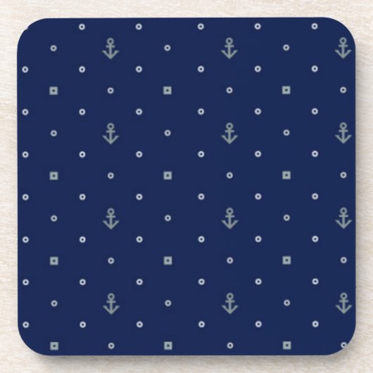 Anchor Polka Dots Pattern Onderzetter (Voorkant)