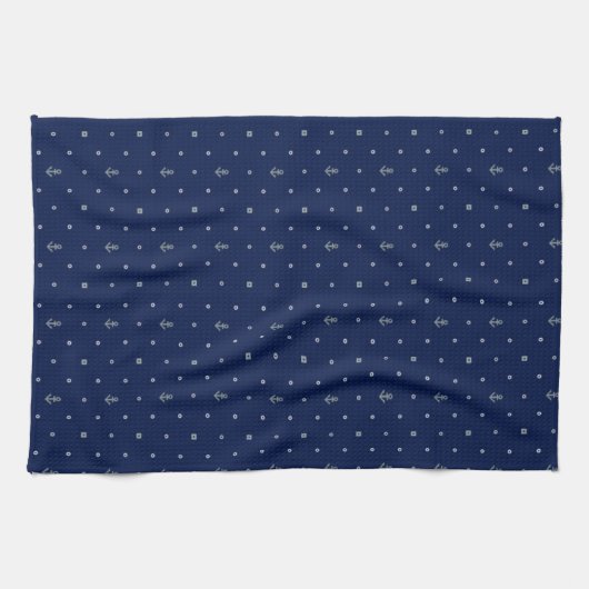 Anchor Polka Dots Pattern Theedoek (Horizontaal)