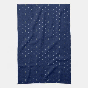 Anchor Polka Dots Pattern Theedoek