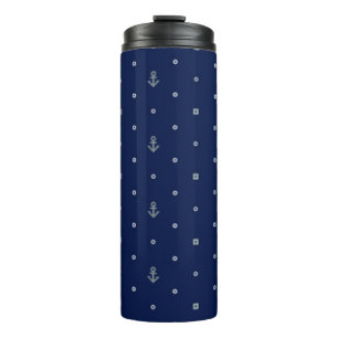 Anchor Polka Dots Pattern Thermosbeker