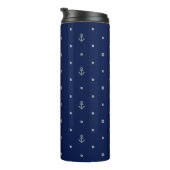 Anchor Polka Dots Pattern Thermosbeker (Geroteerd rechts)