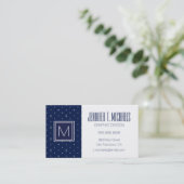 Anchor Polka Dots Pattern Visitekaartje (Staand voorkant)