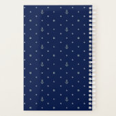 Anchor Polka Dots Pattern | Voeg je Initiaal toe Planner (Achterkant)