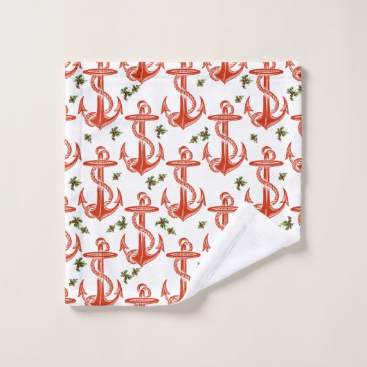 anchor Red-kersthanddoekset Bad Handdoek (Wasdoekje)