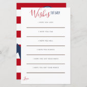 Anchor Red White Blue Nautical Wishes for Baby (Voorkant / Achterkant)