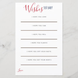 Anchor Red White Blue Nautical Wishes for Baby