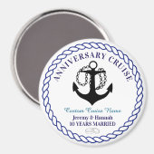 Anchor Round Custom Anniversary Cruise Cabin Door Magneet (Voorkant / Achterkant)