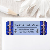 Anchor Royal Blue Abstract Design Etiket (Insitu)