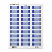 Anchor Royal Blue Abstract Design Etiket (Full Sheet)