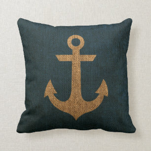Anchor Rustic Blue Kussen