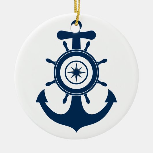 Anchor Sailor-versiering Keramisch Ornament (Voorkant)
