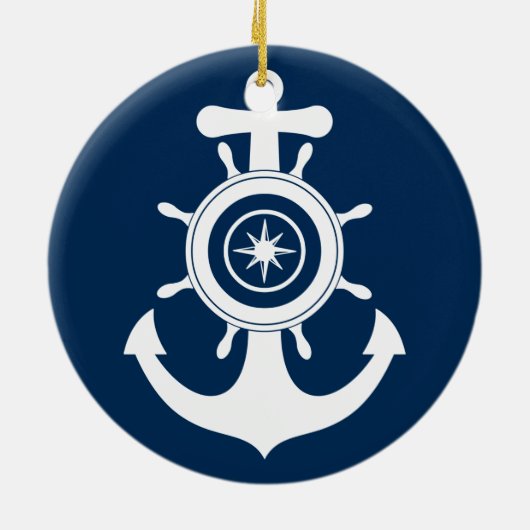 Anchor Sailor-versiering Keramisch Ornament (Achterkant)