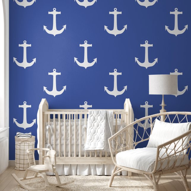 ANCHOR Silhouet - nautisch ontwerp 1 Behang (Kinderen)