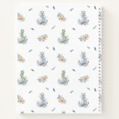 Anchor spiral Nautical Ocean Whale Notitieboek (Achterkant)