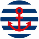 Anchor Staand Fotobeeldje<br><div class="desc">Anchors Aweeg met dit ronde nautische medaillon. Maak tot het een magneet, keyring, versiering, speld, of fotobeeldhouwwerk</div>
