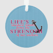 Anchor Strength Quote Ornament (achterkant)