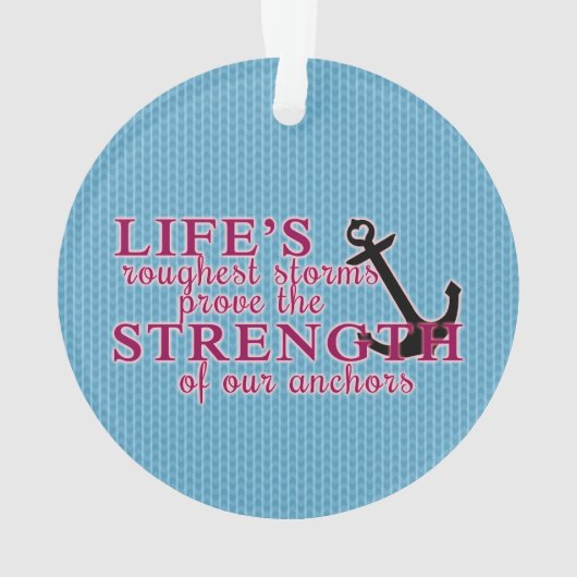 Anchor Strength Quote Ornament (achterkant)